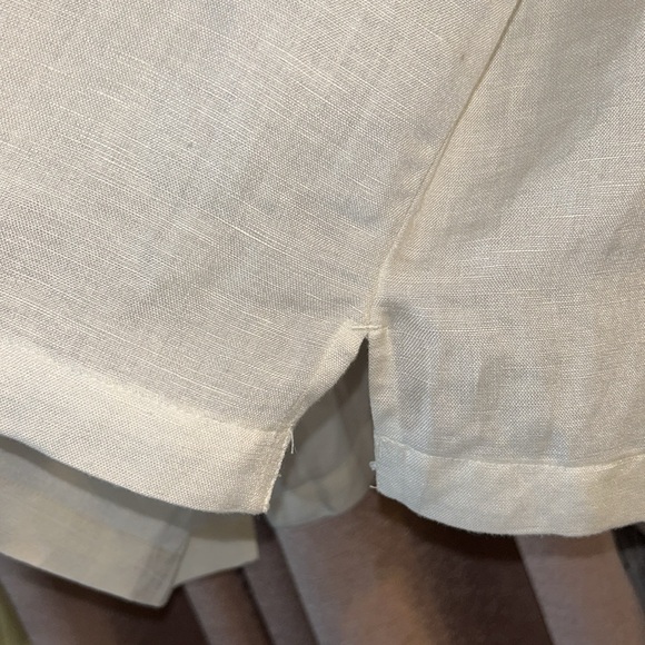 Paradise Collection Size XXL Linen Blend Short Sleeved Button Down Shirt - Picture 8 of 10